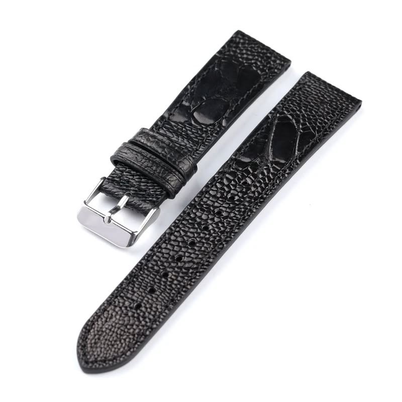 Handmade Ostrich Foot Leather Watchband Soft Bracelet Vintage Style