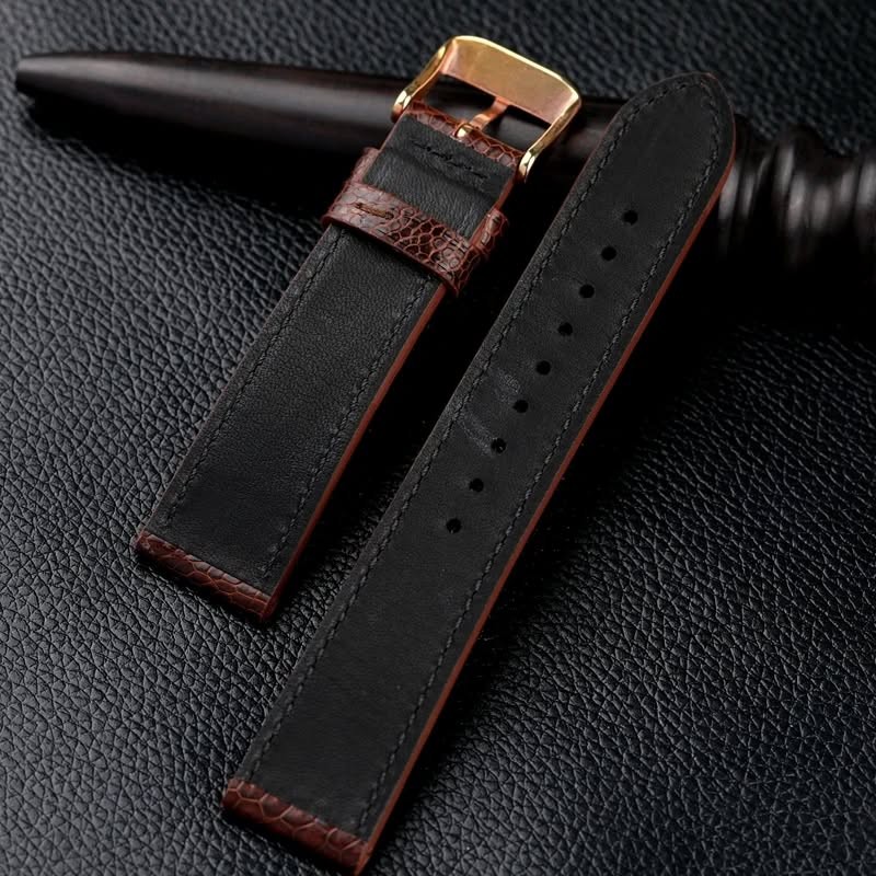 Handmade Ostrich Foot Leather Watchband Soft Bracelet Vintage Style
