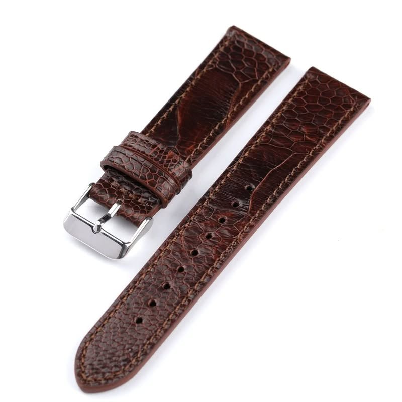 Handmade Ostrich Foot Leather Watchband Soft Bracelet Vintage Style
