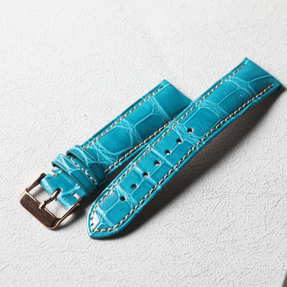 Handmade high-end American crocodile leather strap bamboo knot pattern