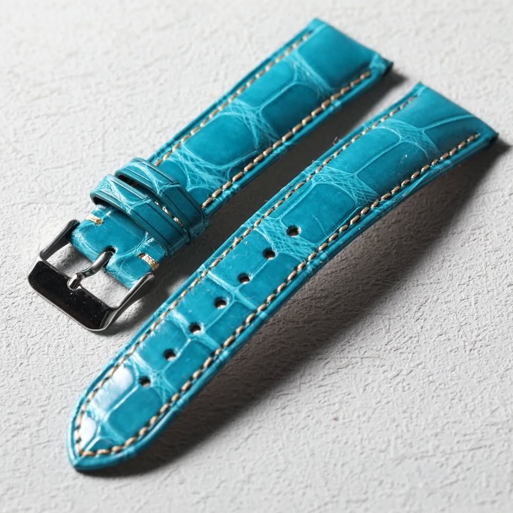 Handmade high-end American crocodile leather strap bamboo knot pattern