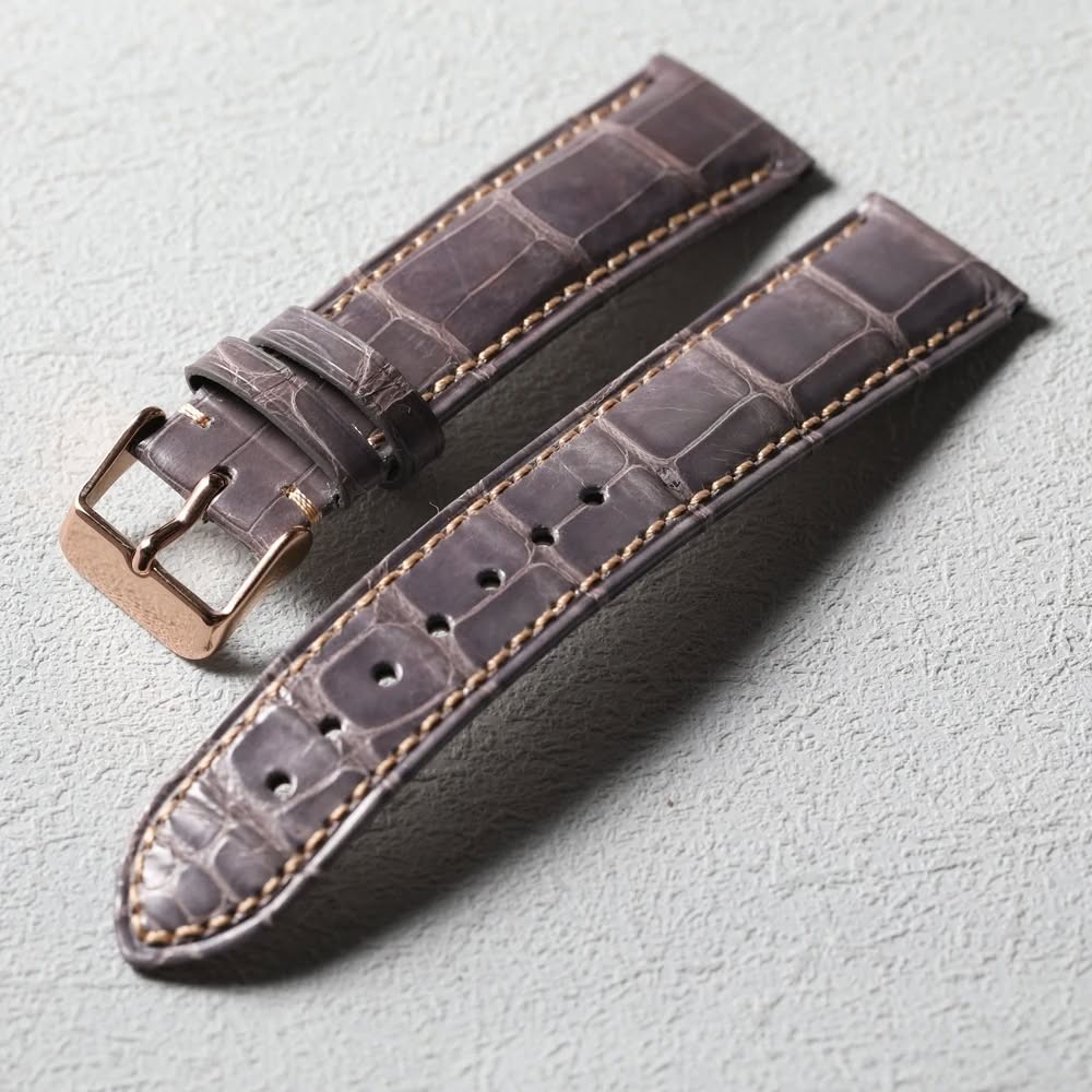Handmade high-end American crocodile leather strap bamboo knot pattern