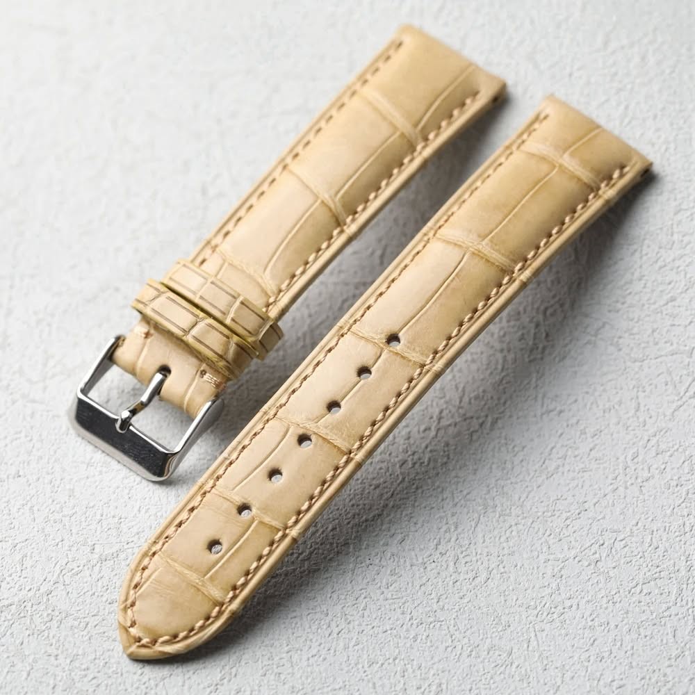 Handmade high-end American crocodile leather strap bamboo knot pattern