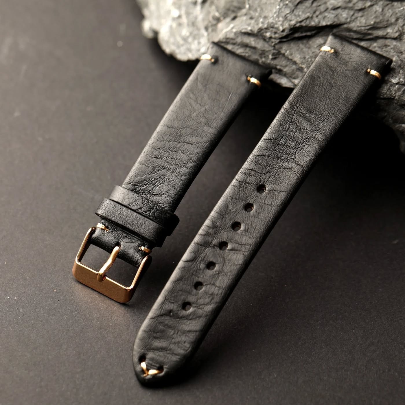 Handmade ultra-thin leather strap suitable for antique mechanical watch band