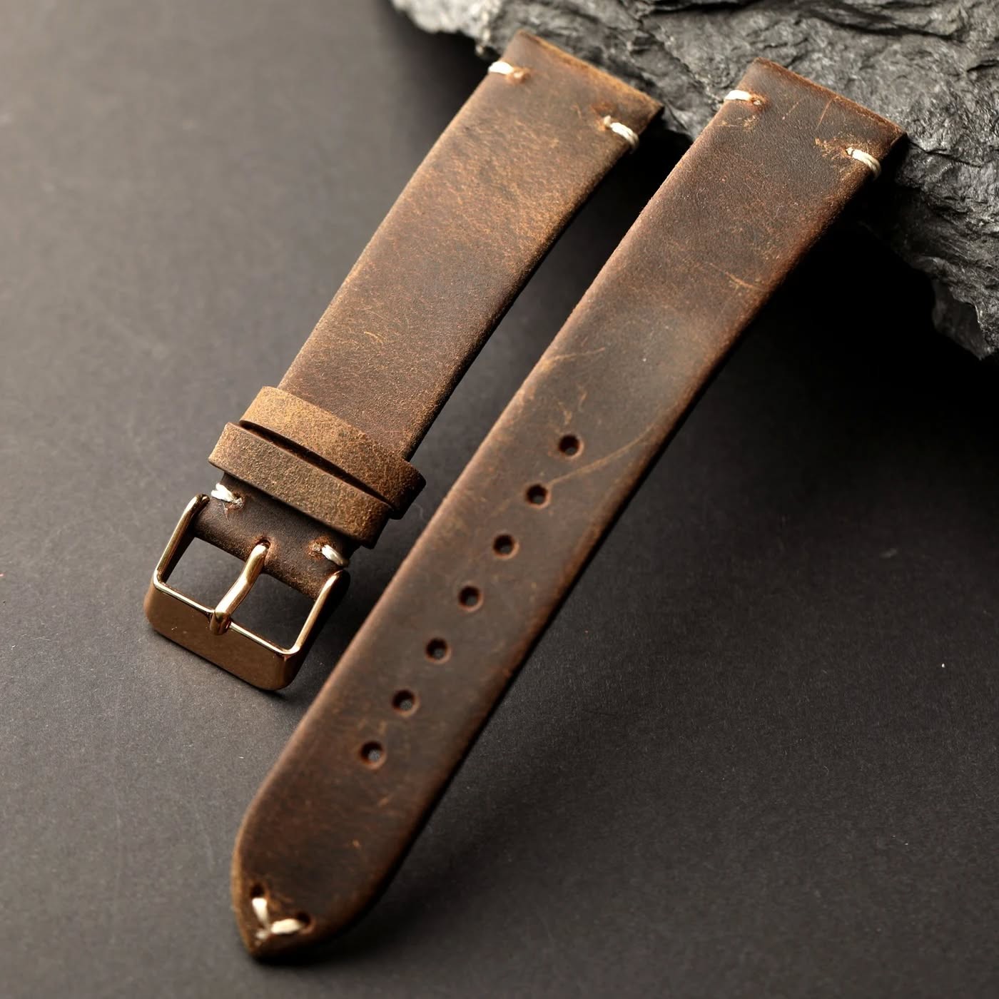 Handmade ultra-thin leather strap suitable for antique mechanical watch band
