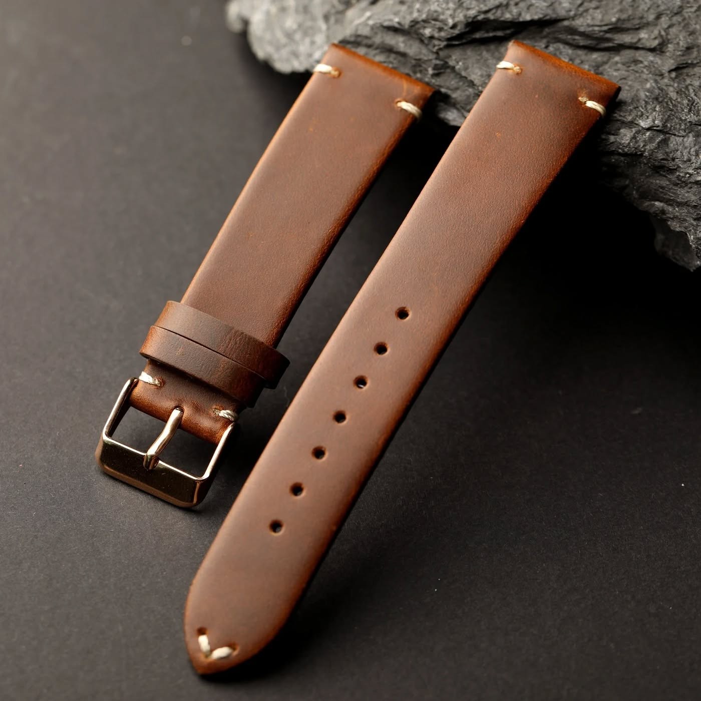 Handmade ultra-thin leather strap suitable for antique mechanical watch band