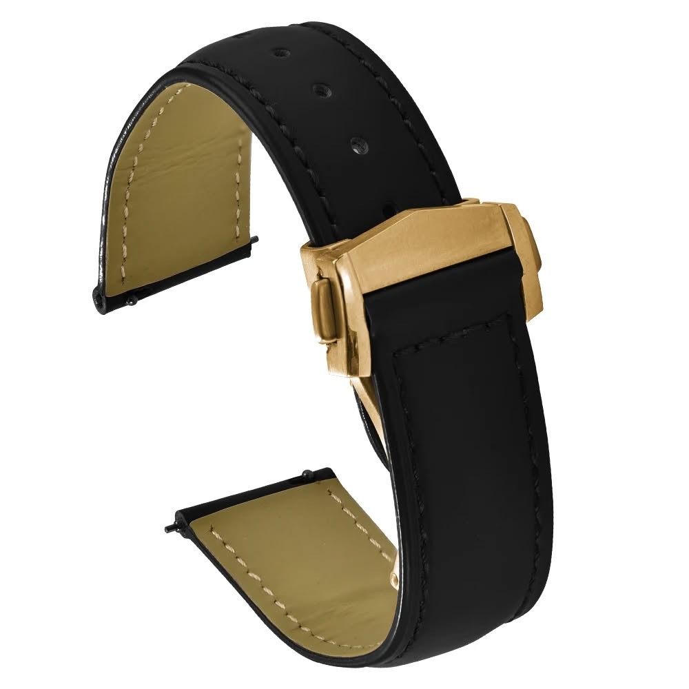 Durable leather strap compatible with various watch models