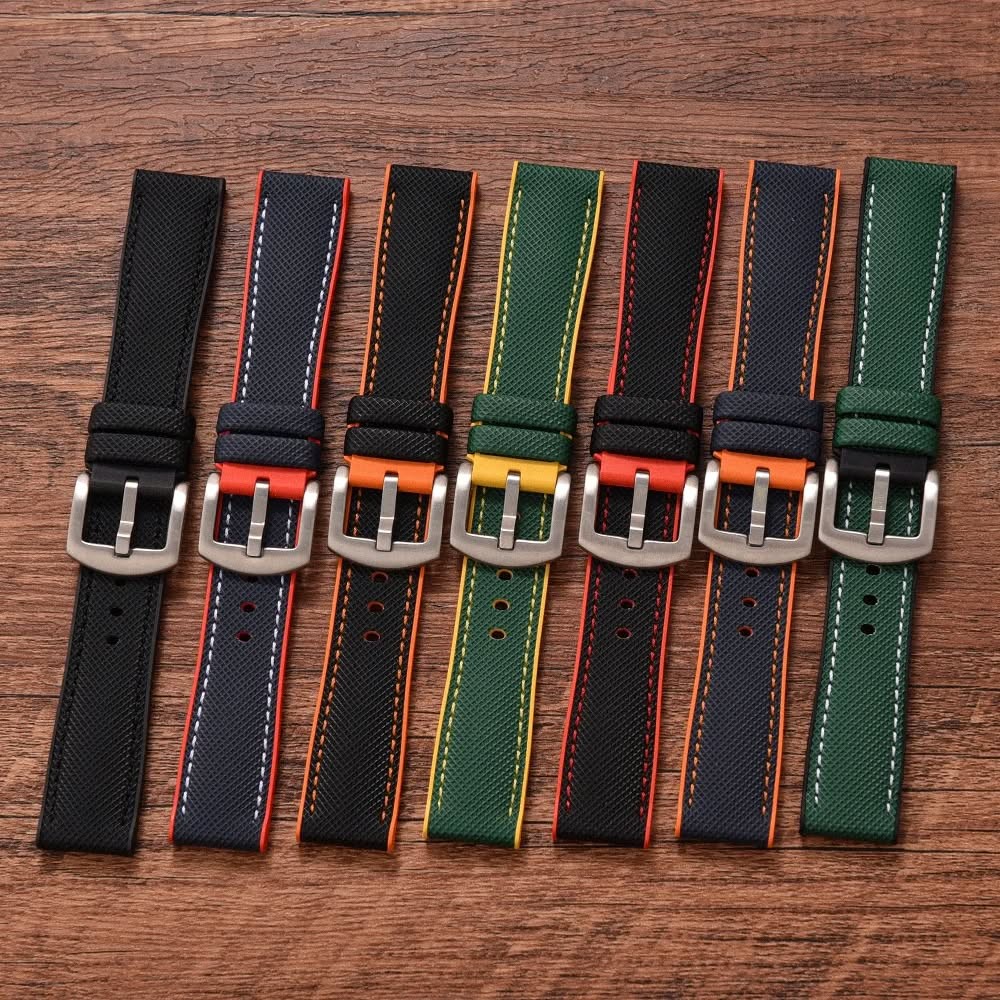 Waterproof rubber strap compatible with popular smartwatch models