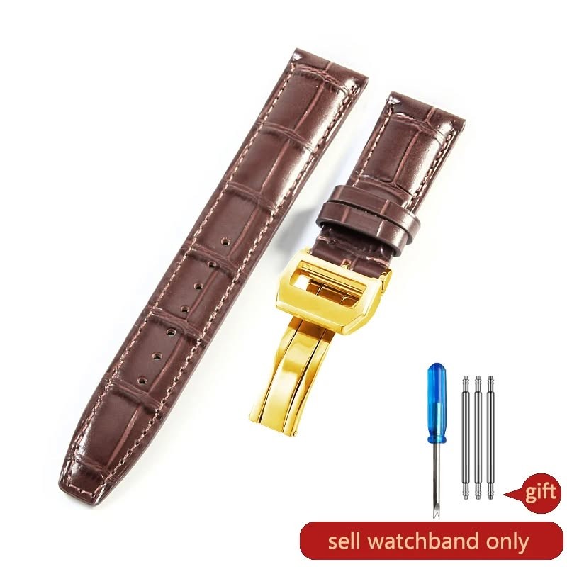 Curved Interface Design High Quality Crocodile Leather Strap