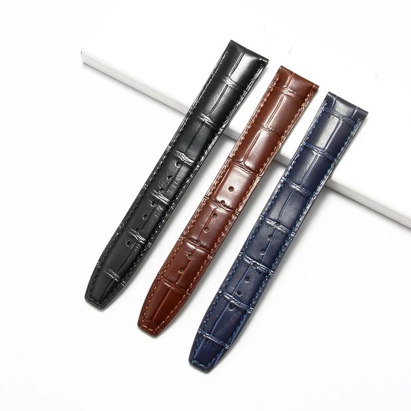 Curved Interface Design High Quality Crocodile Leather Strap