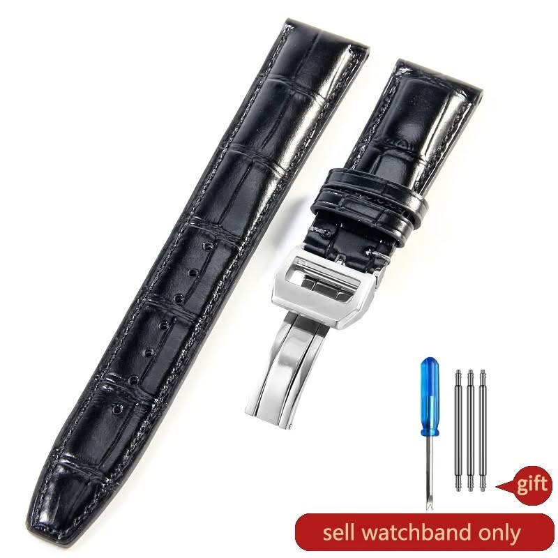 Curved Interface Design High Quality Crocodile Leather Strap