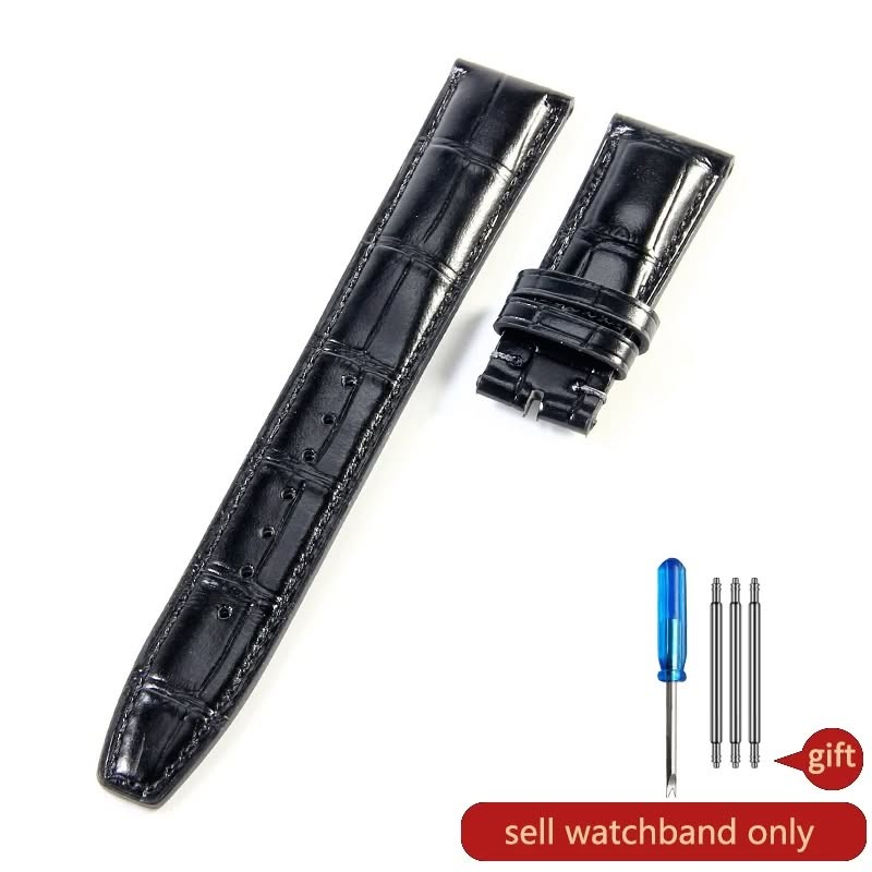 Curved Interface Design High Quality Crocodile Leather Strap