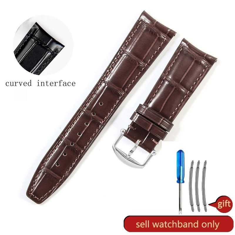 Curved Interface Design High Quality Crocodile Leather Strap