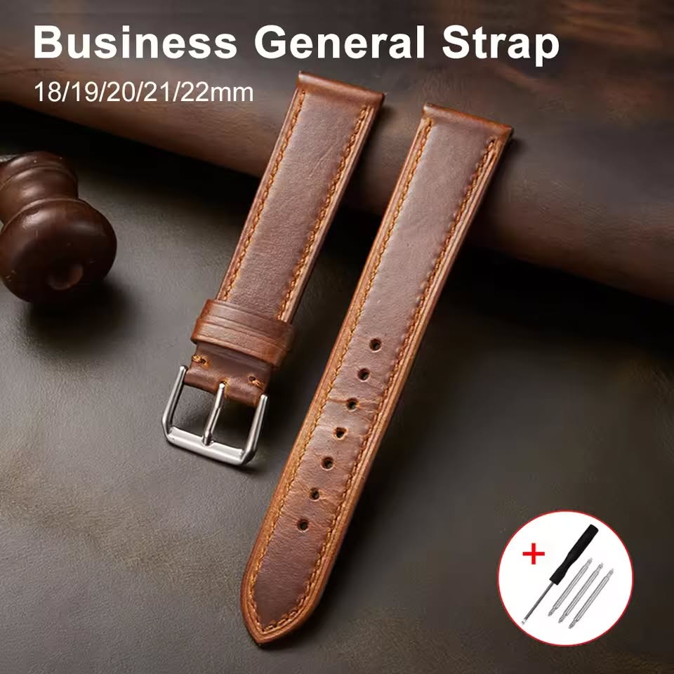 Italian genuine leather strap retro oil wax skin colour-changing ultra-thin