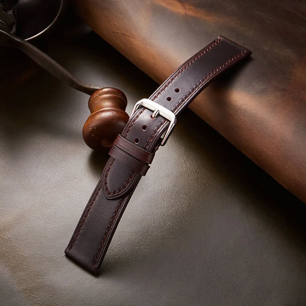 Italian genuine leather strap retro oil wax skin colour-changing ultra-thin