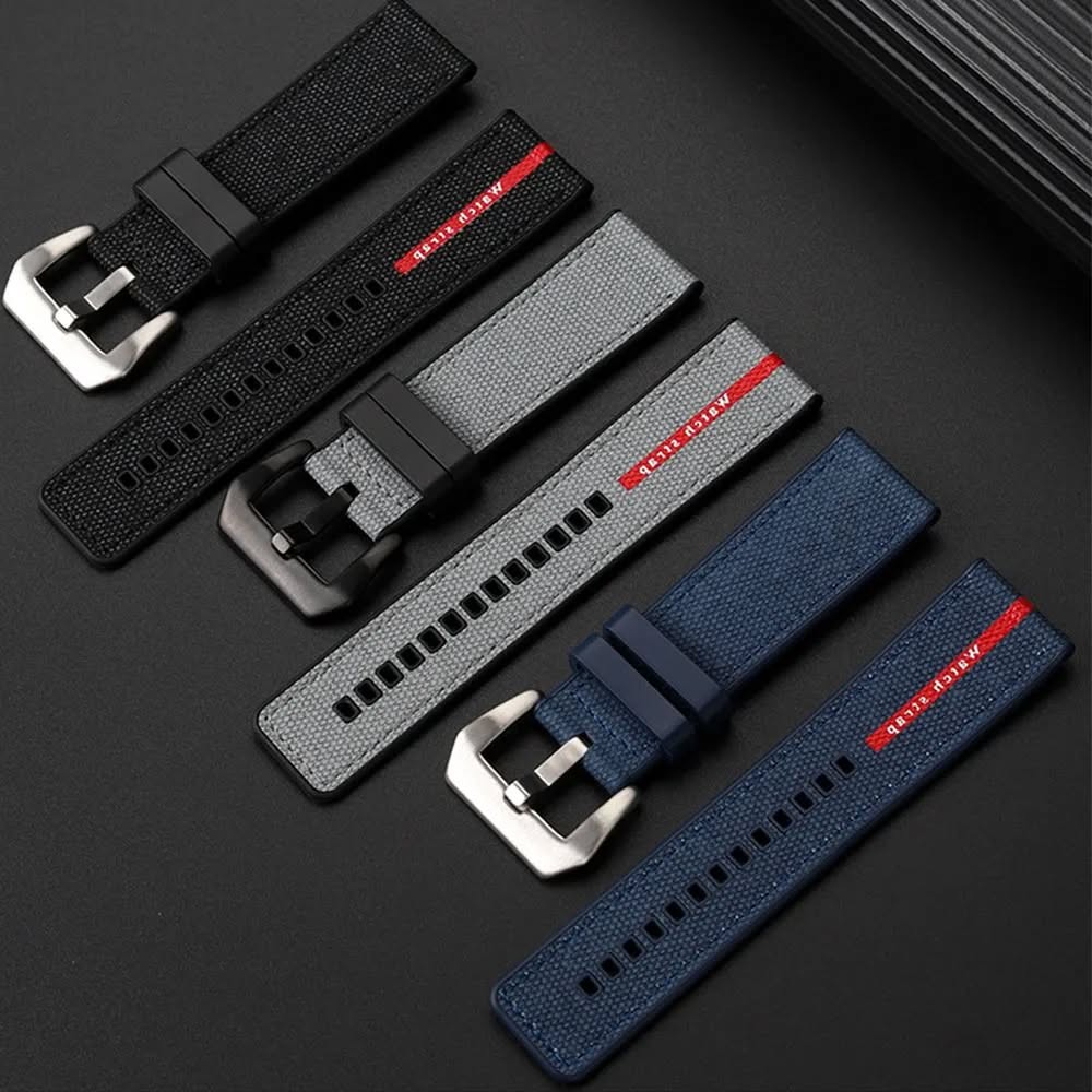 Breathable nylon watch band compatible with multiple models