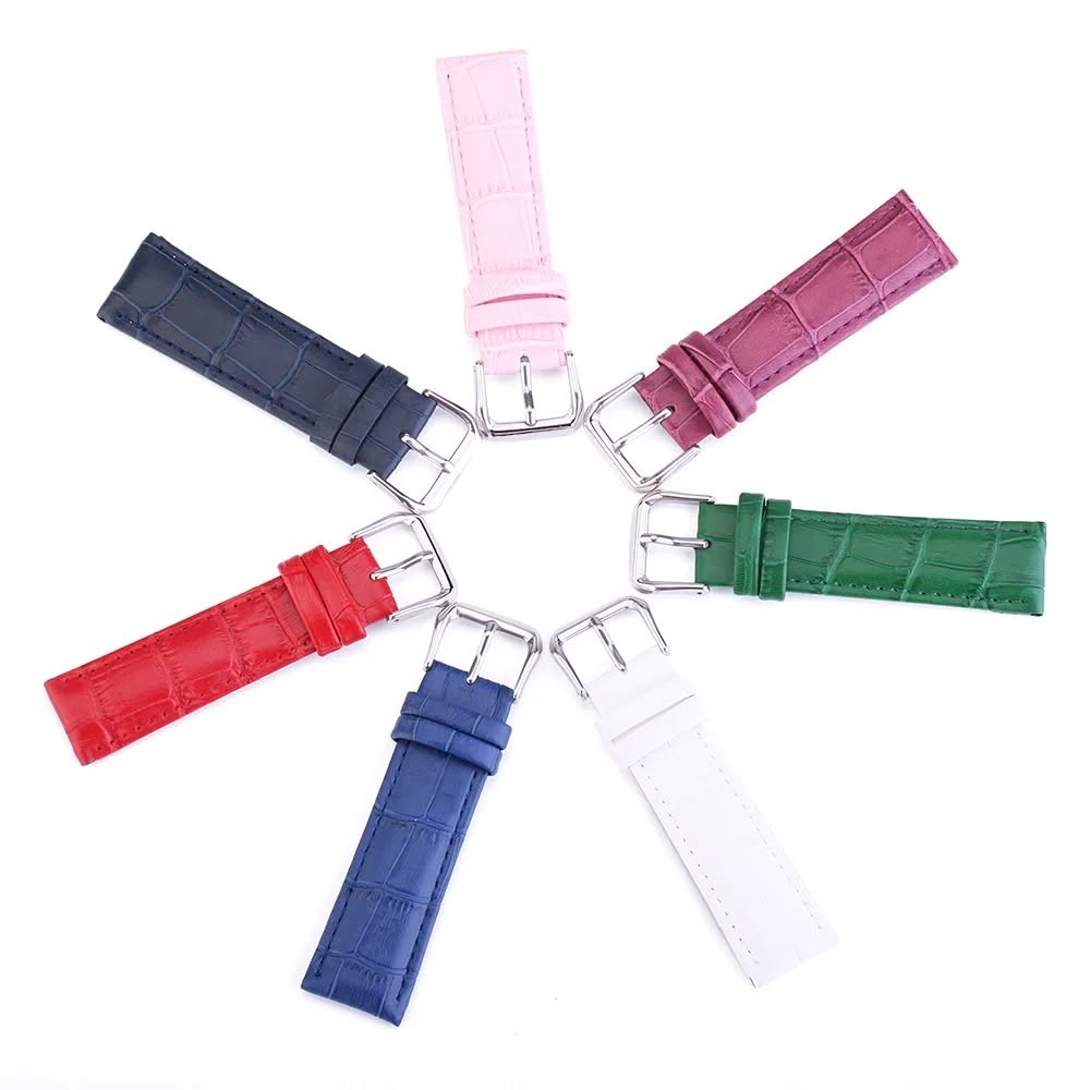 Crocodile leather strap colorful leather strap for female