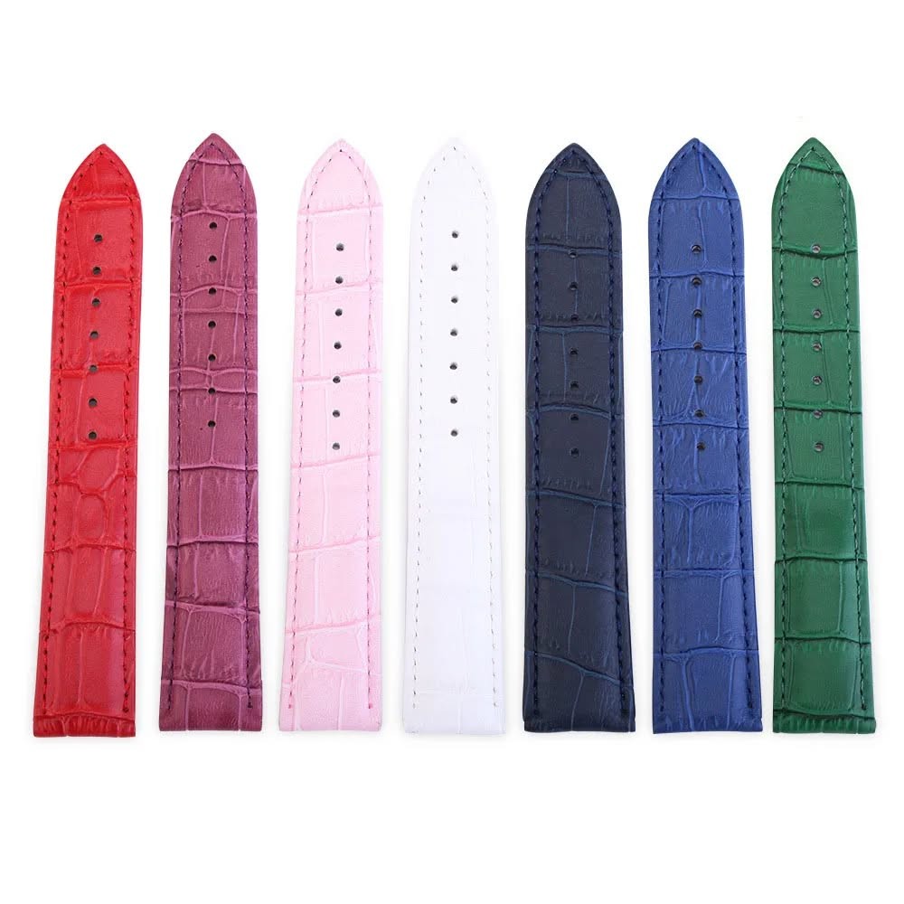 Crocodile leather strap colorful leather strap for female