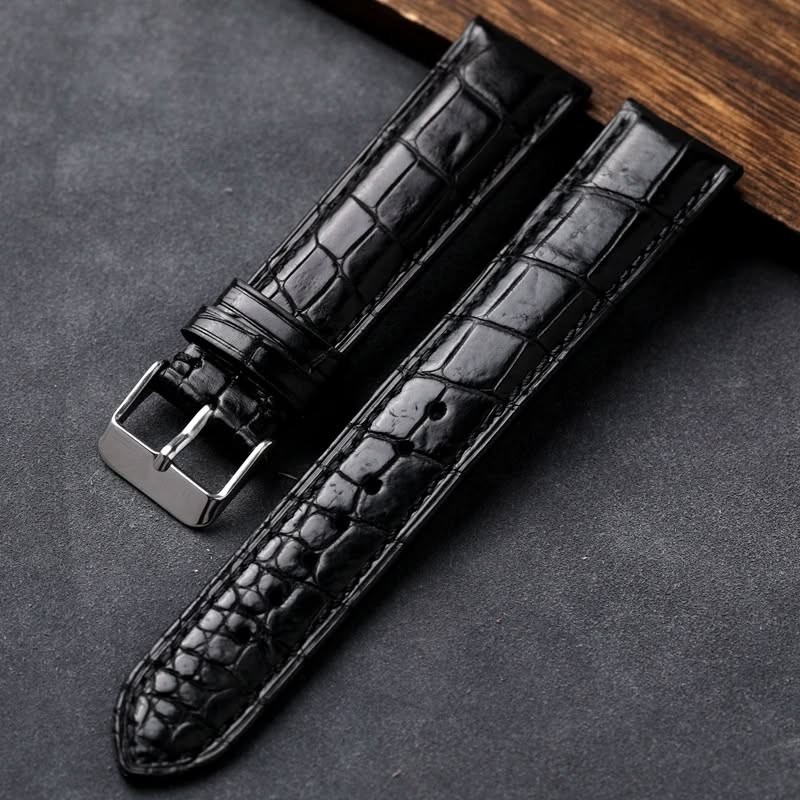 Handmade Alligator Watchband Leather Strap 18 19 20 21 22MM Vintage Style