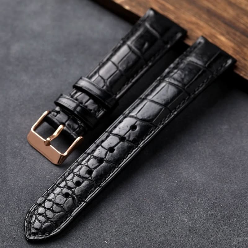 Handmade Alligator Watchband Leather Strap 18 19 20 21 22MM Vintage Style