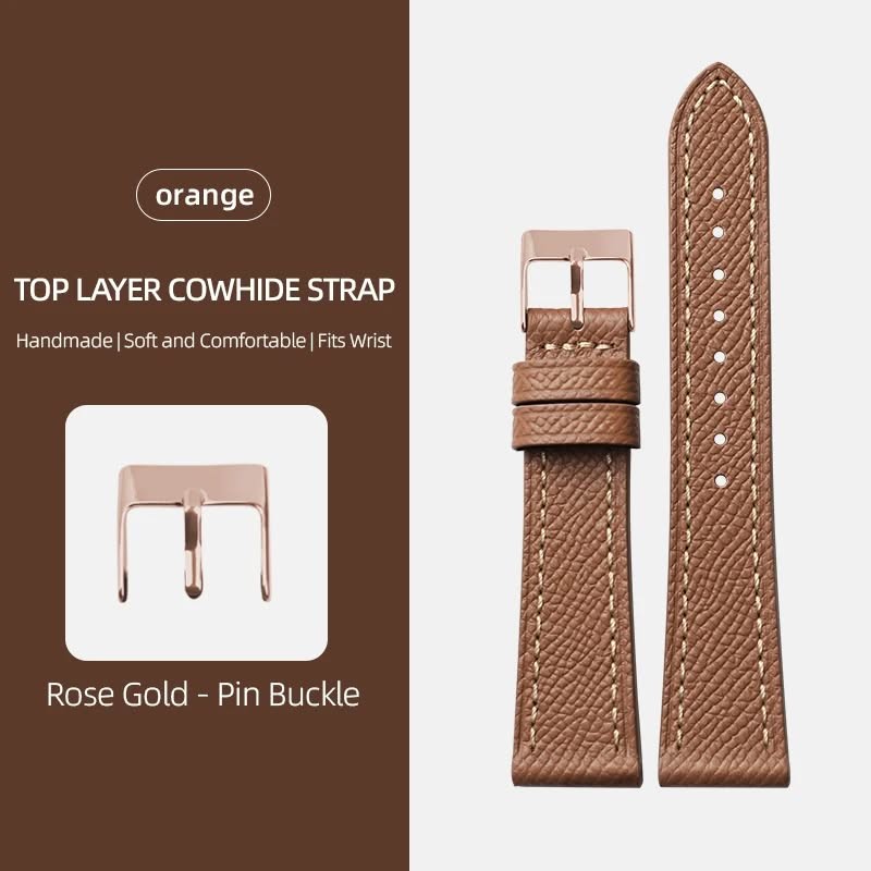 Handmade First Layer Leather Strap Soft Ultra Thin Palm Pattern Leather Strap