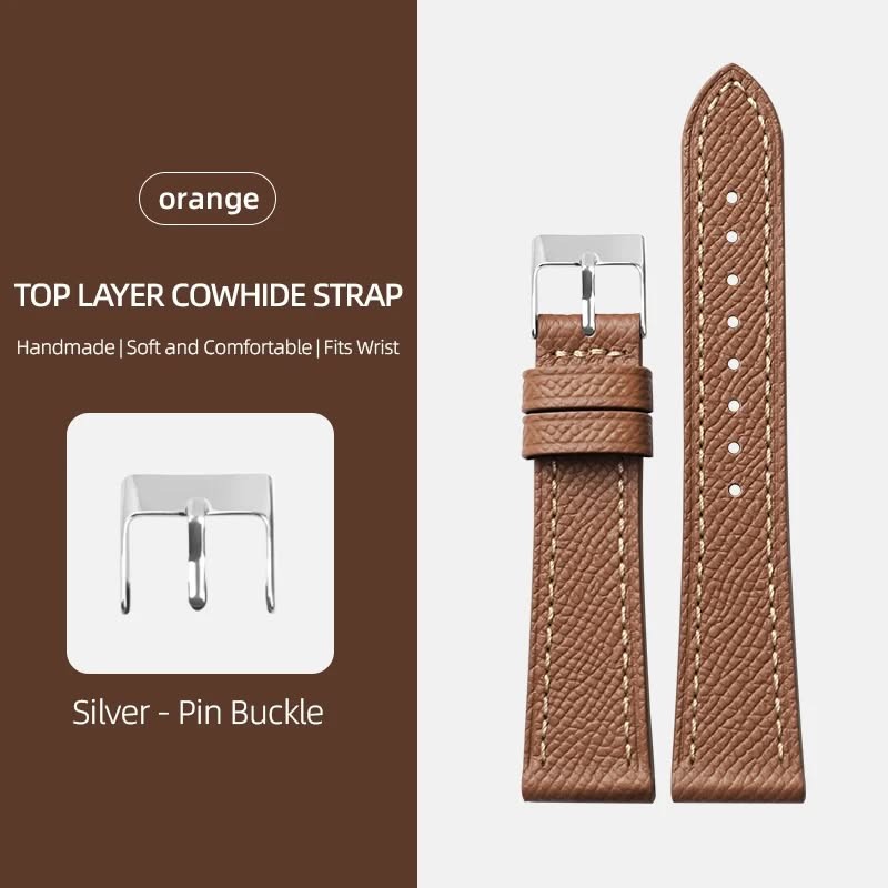 Handmade First Layer Leather Strap Soft Ultra Thin Palm Pattern Leather Strap