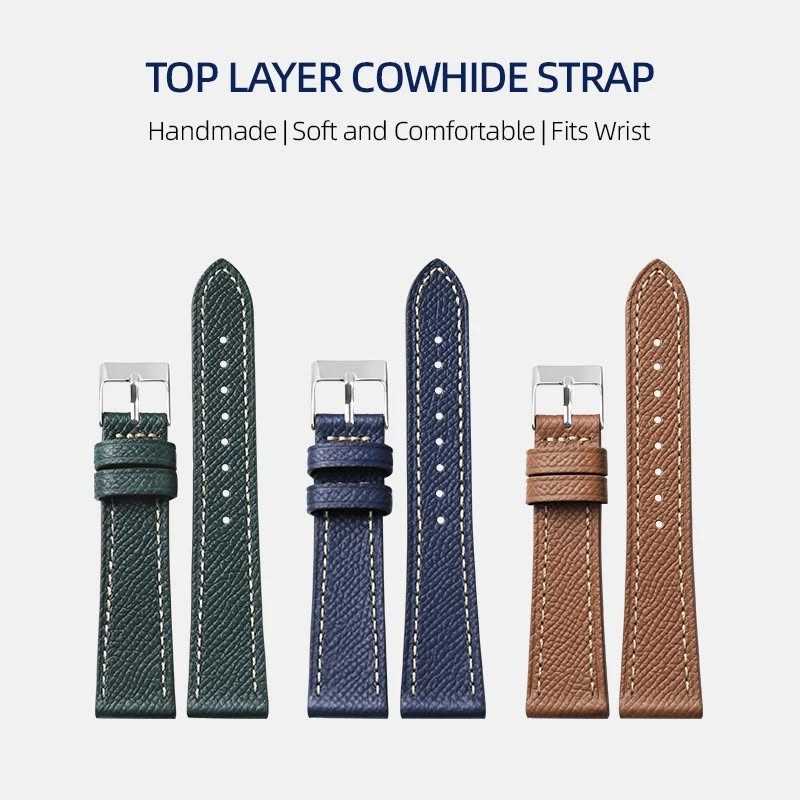 Handmade First Layer Leather Strap Soft Ultra Thin Palm Pattern Leather Strap