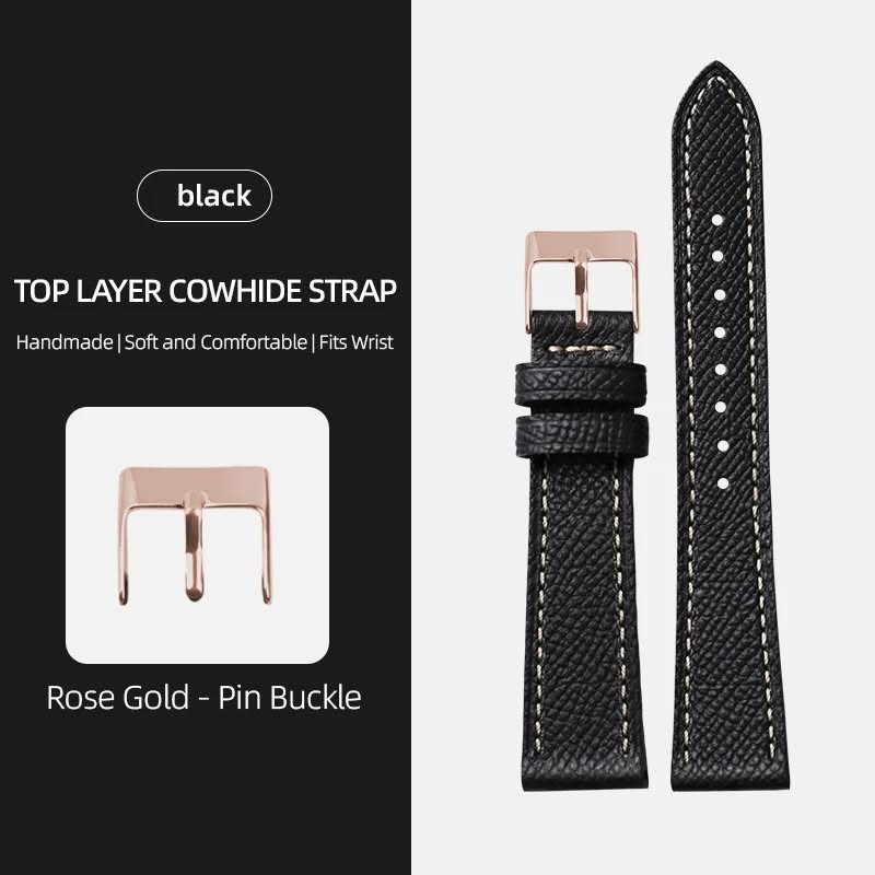 Handmade First Layer Leather Strap Soft Ultra Thin Palm Pattern Leather Strap