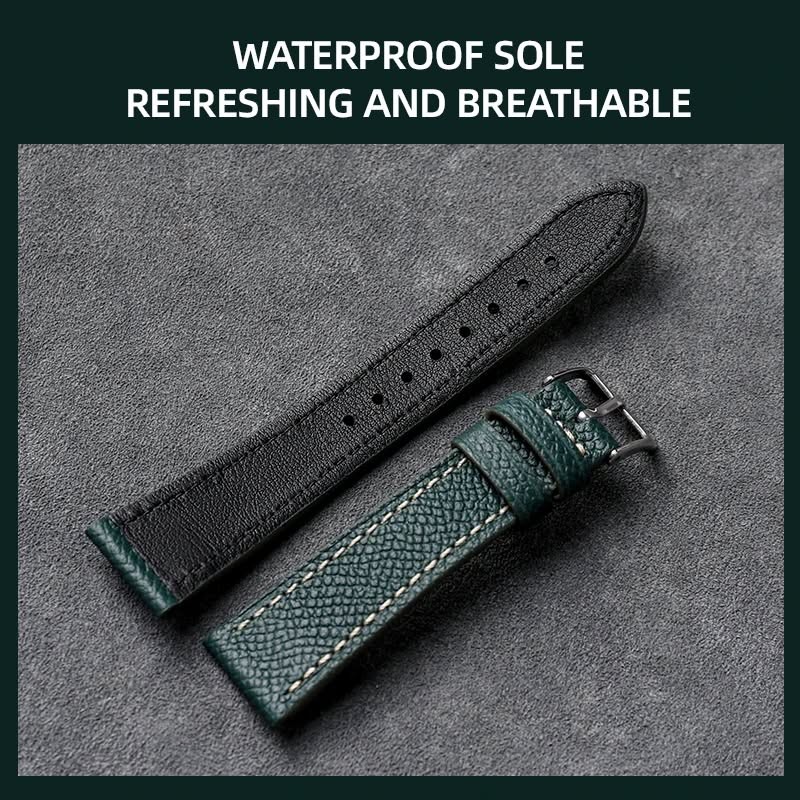 Handmade First Layer Leather Strap Soft Ultra Thin Palm Pattern Leather Strap