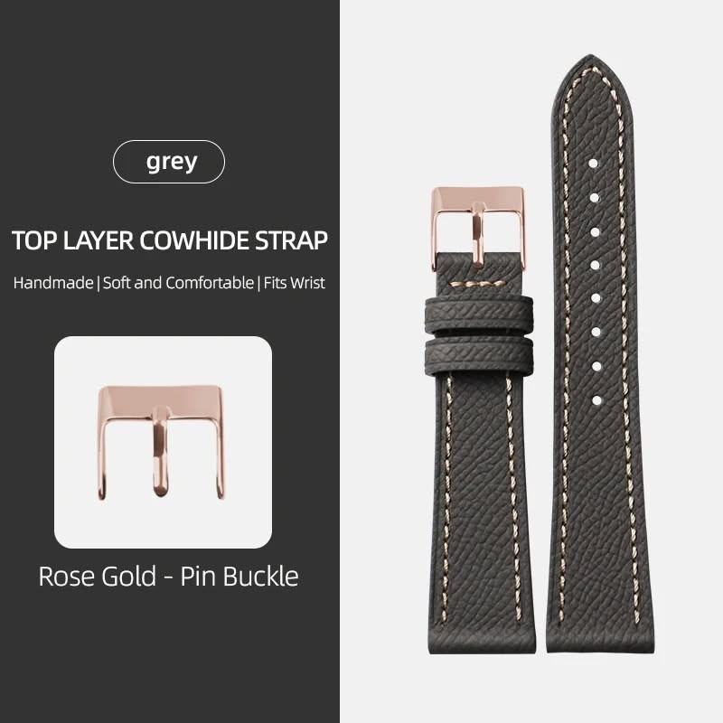 Handmade First Layer Leather Strap Soft Ultra Thin Palm Pattern Leather Strap