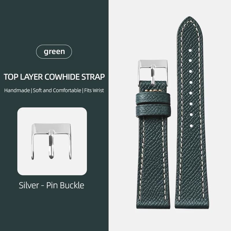 Handmade First Layer Leather Strap Soft Ultra Thin Palm Pattern Leather Strap