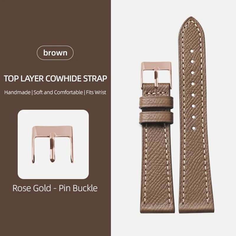 Handmade First Layer Leather Strap Soft Ultra Thin Palm Pattern Leather Strap
