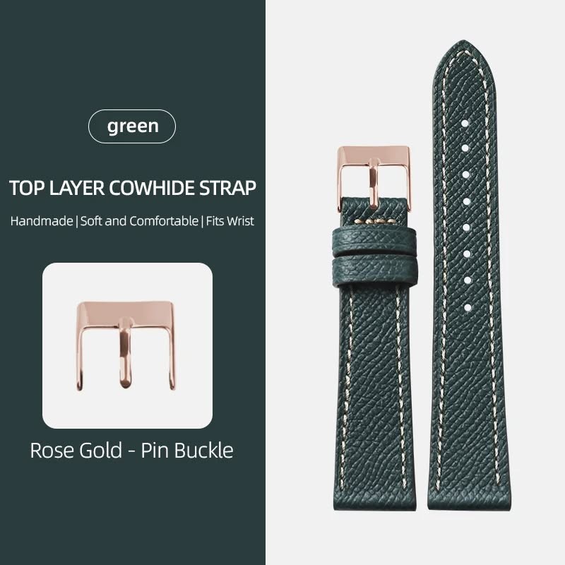 Handmade First Layer Leather Strap Soft Ultra Thin Palm Pattern Leather Strap