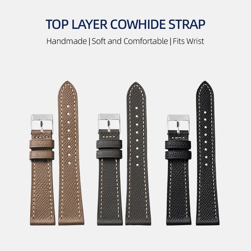 Handmade First Layer Leather Strap Soft Ultra Thin Palm Pattern Leather Strap