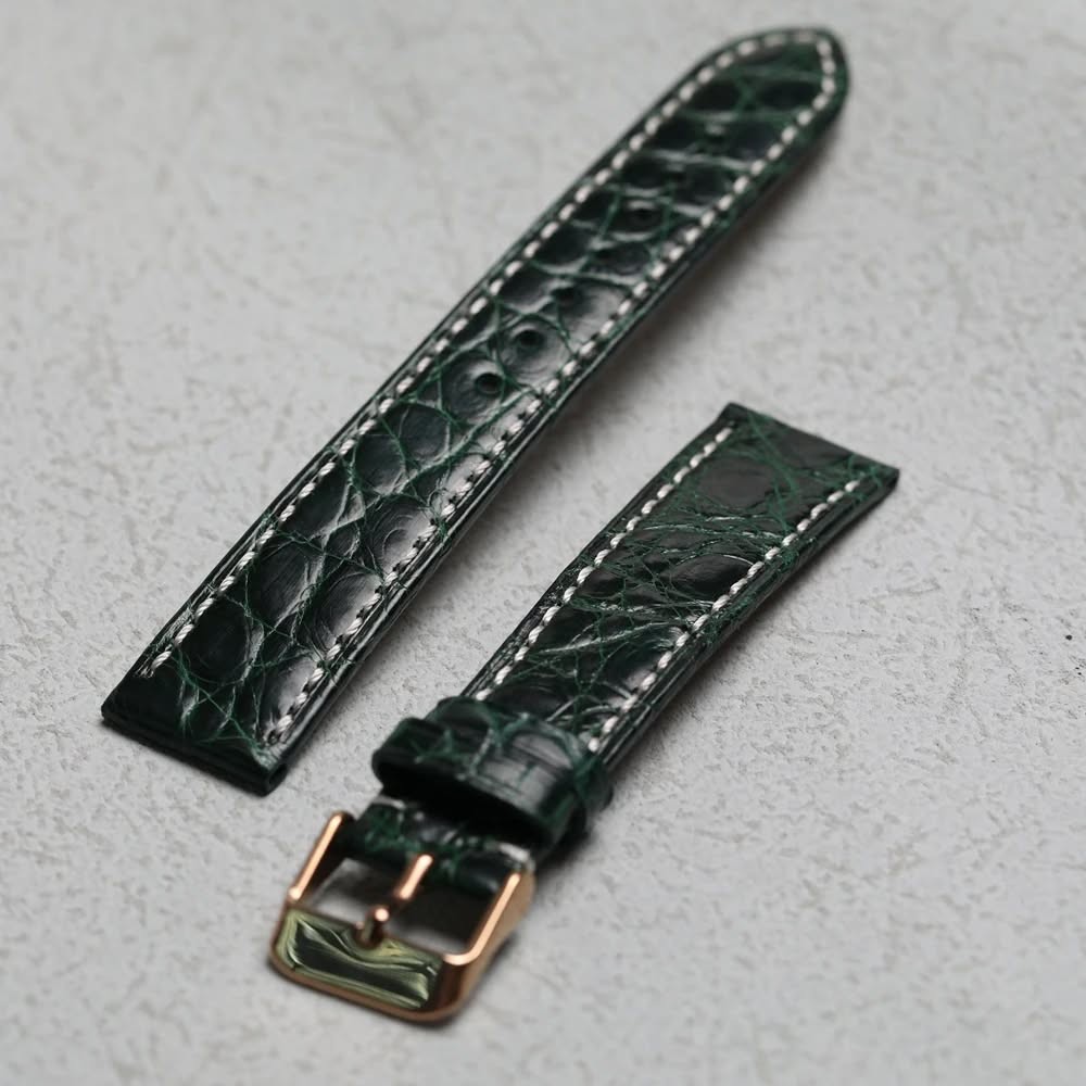Luxury crocodile leather strap vintage soft leather strap