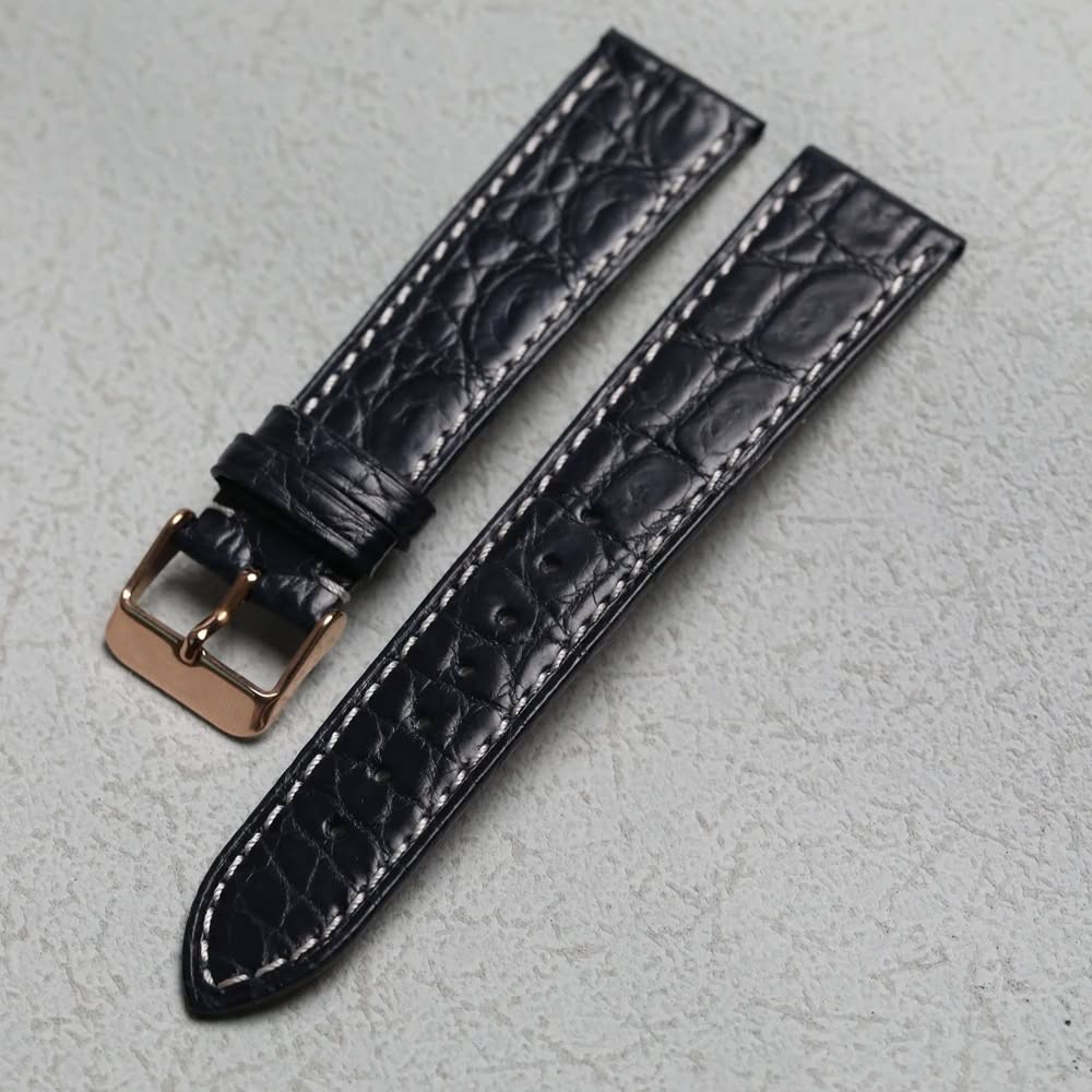 Luxury crocodile leather strap vintage soft leather strap