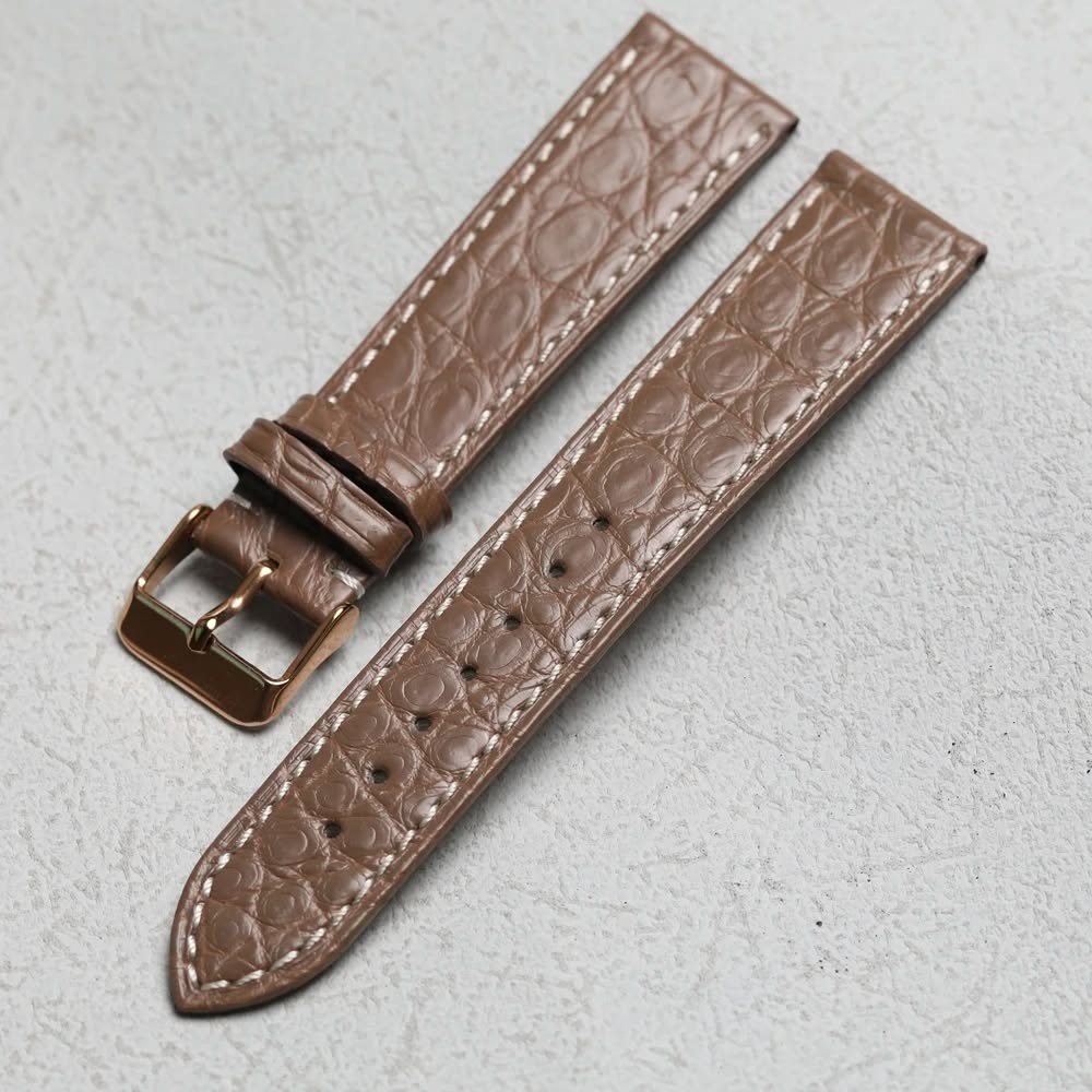 Luxury crocodile leather strap vintage soft leather strap