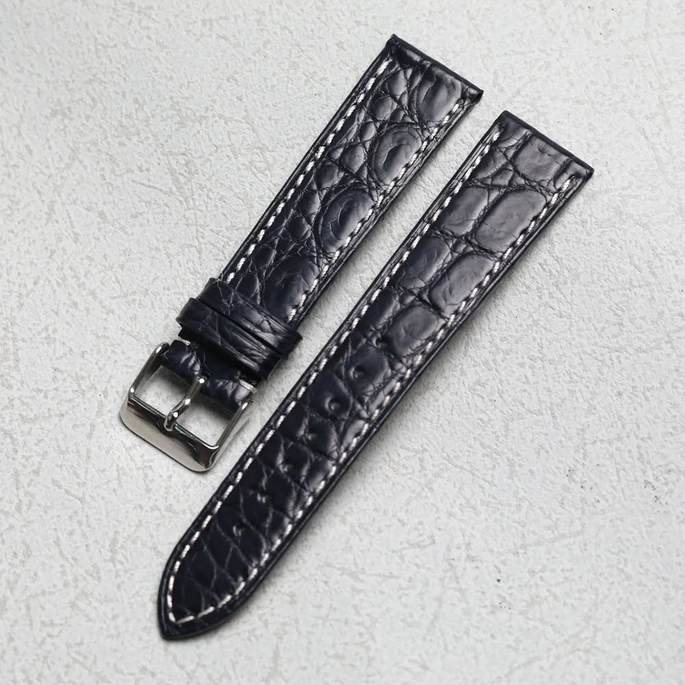 Luxury crocodile leather strap vintage soft leather strap