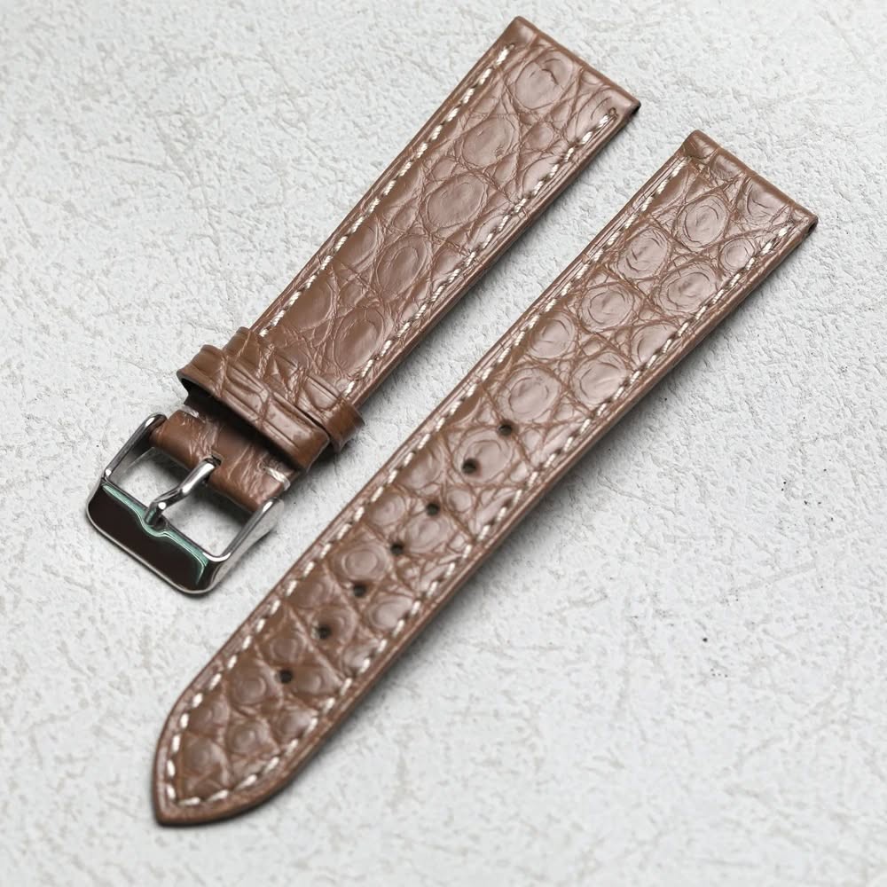 Luxury crocodile leather strap vintage soft leather strap