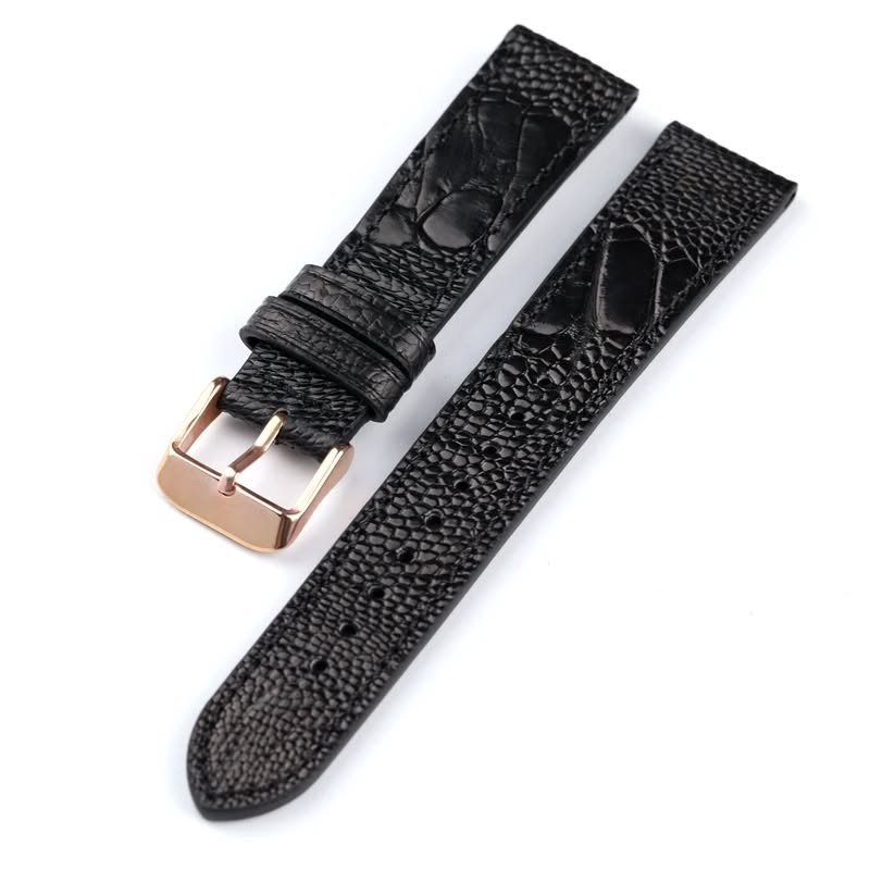 Handmade Ostrich Foot Leather Watchband Soft Bracelet Vintage Style